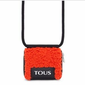 Tous Vibrant Orange Furry Crossbody Bag